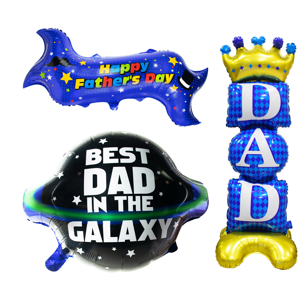 Fathers Day English Slogan Aluminum Foil Balloons Wholesale