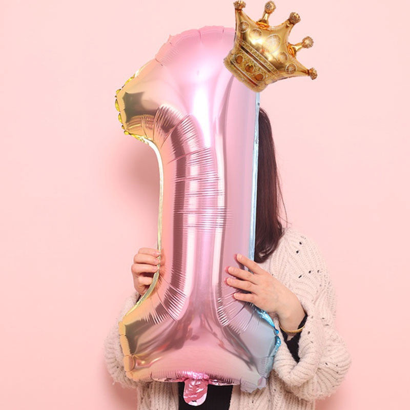 Billion Balloons 32inch Gradient Rainbow color Number 0-9 Foil balloons
