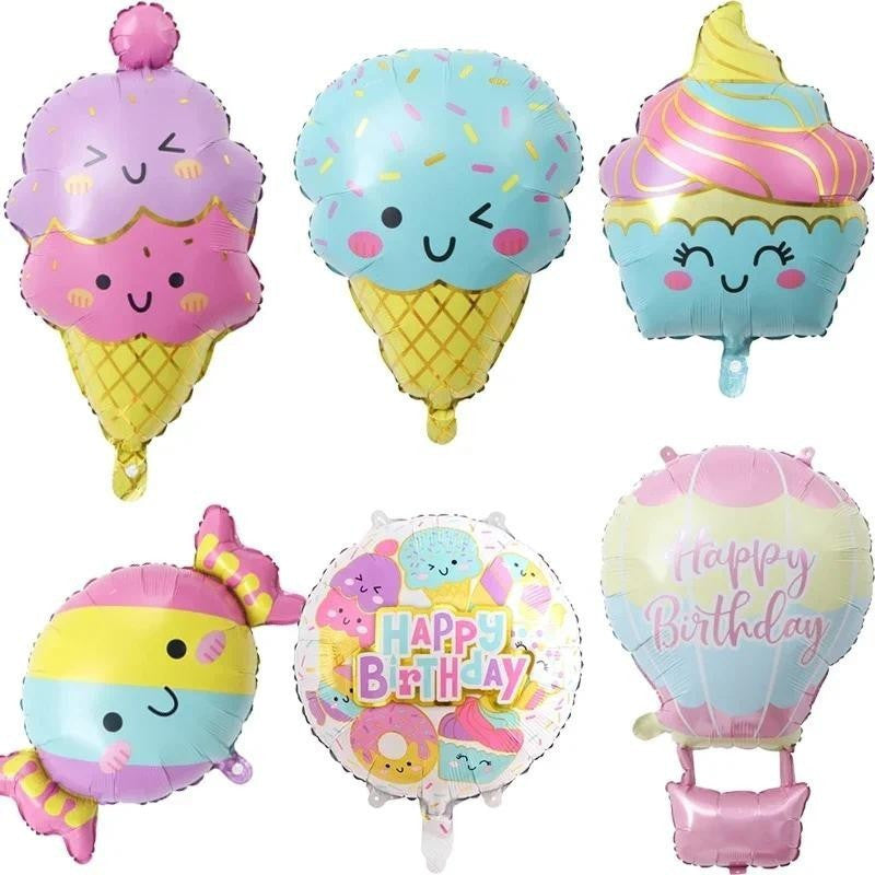 Billion Balloons 1/6Pcs Ice Cream Candy Dessert Series Balloons