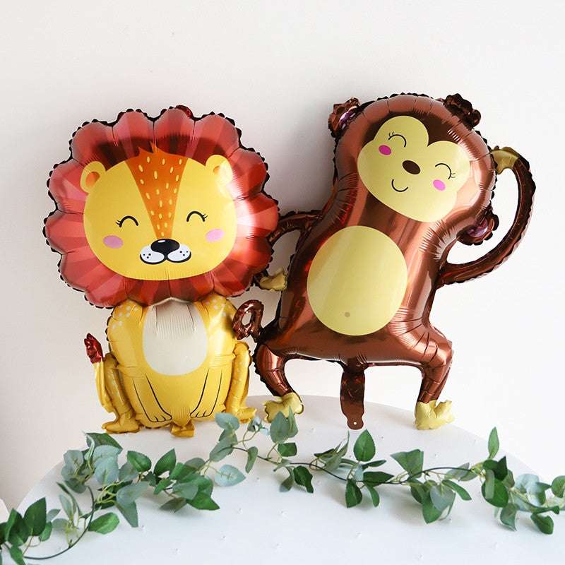 Billion Balloons Cartoon Animal Foil Balloon Cute Smile Balloons for Birthday Party Decorations