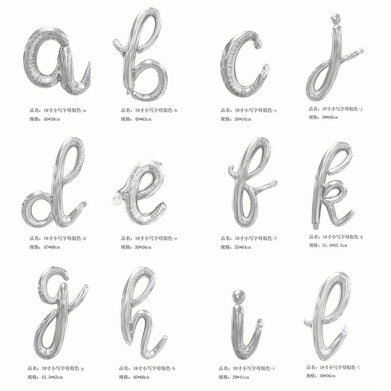 18inch Gold Letter Balloons Wedding Decor Aluminum Foil Min.50PCS