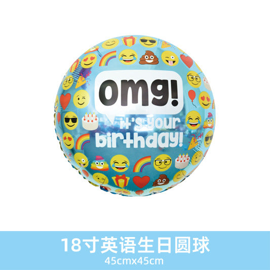 Wholesale 18inch Happy Birthday Balloon Decoration