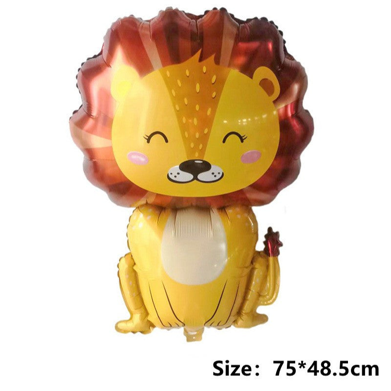 Billion Balloons Cartoon Animal Foil Balloon Cute Smile Balloons for Birthday Party Decorations