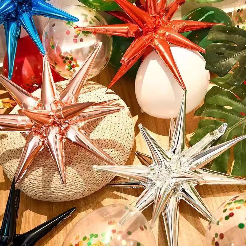 Star Aluminum Film Red Golden Wedding Background Shopping Mall Party Balloons Min.50PCS