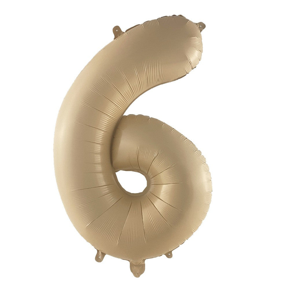 Billion Balloons 32Inch Cream Caramel Color Theme Number Balloons