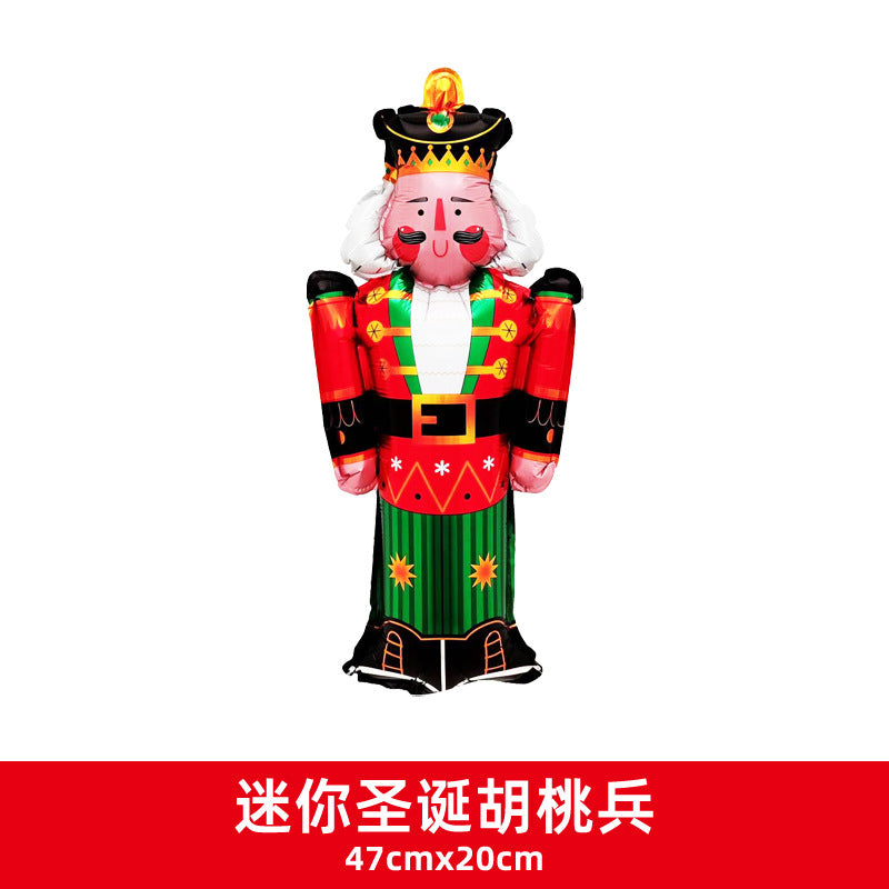 Christmas Party Decor Snowman Reindeer Cane Mini Foil Balloons Min.100PCS