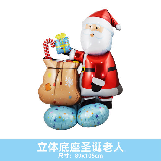 Christmas Party Decor 120cm Tree Santa Balloons Film Min.50PCS