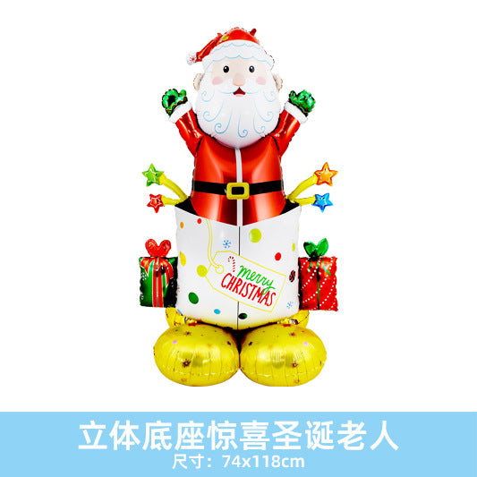 Christmas Party Decor 120cm Tree Santa Balloons Film Min.50PCS