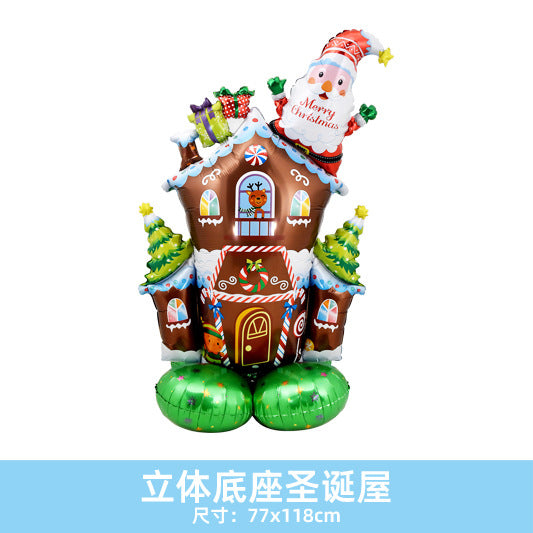 Christmas Party Decor 120cm Tree Santa Balloons Film Min.50PCS