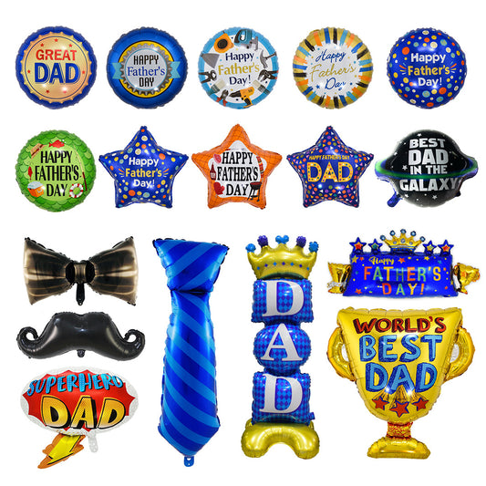 Fathers Day English Slogan Aluminum Foil Balloons Wholesale