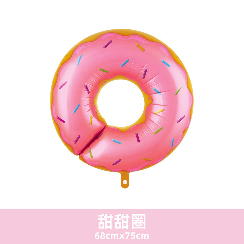 Donut Popcorn Hot Dog Ice Cream Birthday Food Dessert Balloon