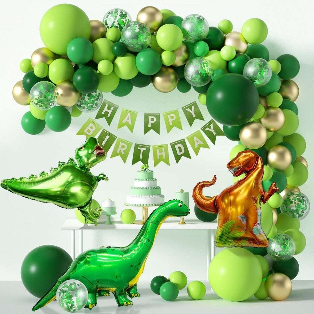 Dinosaur Green Theme Series Baby Birthday Party Balloon