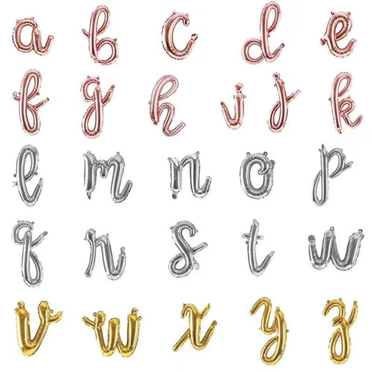 18inch Gold Letter Balloons Wedding Decor Aluminum Foil Min.50PCS