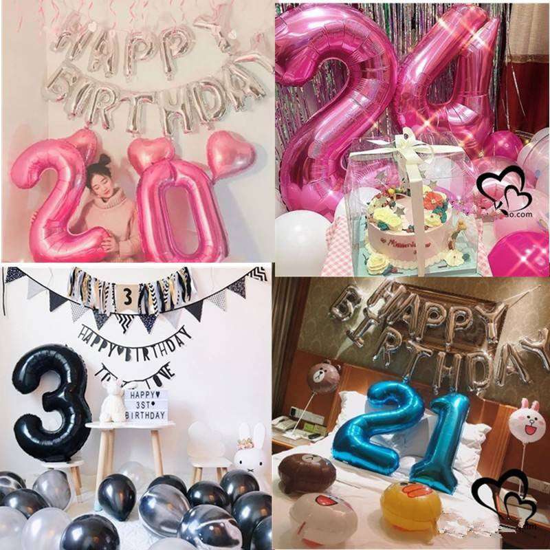 Billion Balloons 32 Inch Aluminium Foil Number Decoration Number Balloon Party Supplies