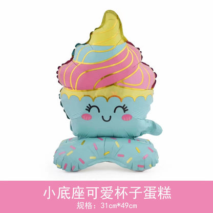 Balloon Window Decor Props Small Base Monkey Rabbit