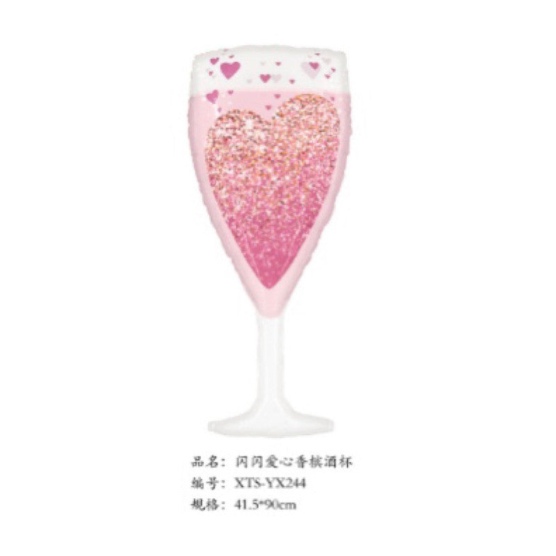Billion Balloons Big size Champagne Wine Bottle Aluminum Foil Balloon Min.50PCS