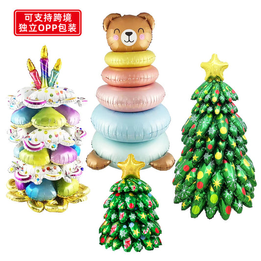 Christmas Tree Bear Candle Cake Combination Gift Set