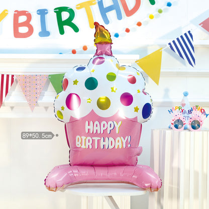 Billion Balloons Popular Medium Aluminum Foil Cartoon Cake Stand Balloon