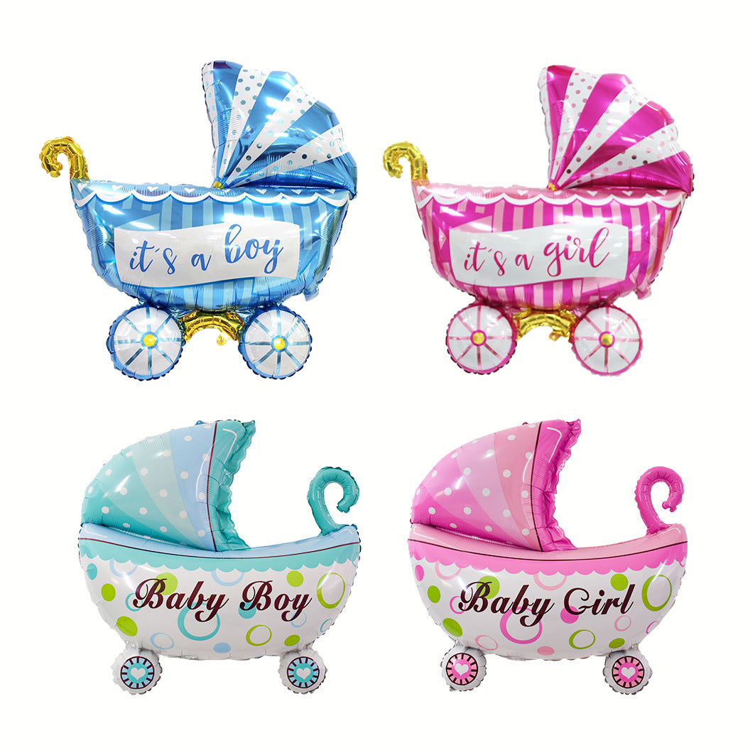 Aluminum Foil Carousel Balloon Baby First Birthday Min.50PCS