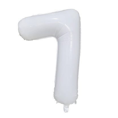 Billion Balloons 32Inches Birthday Anniversary Balloons White Crown Number Foil Balloon