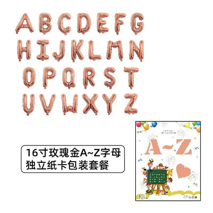 16 Inches Birthday Creative A to Z Foil Balloon Pack Min.50PCS