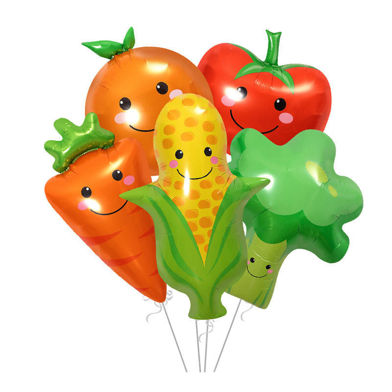 Billion Balloons Summer Fruit and Vegetable Aluminum Fruit Balloon - 50PCS