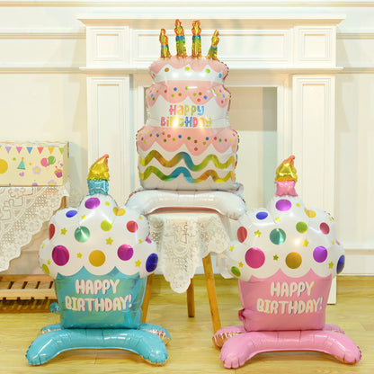 Billion Balloons Popular Medium Aluminum Foil Cartoon Cake Stand Balloon