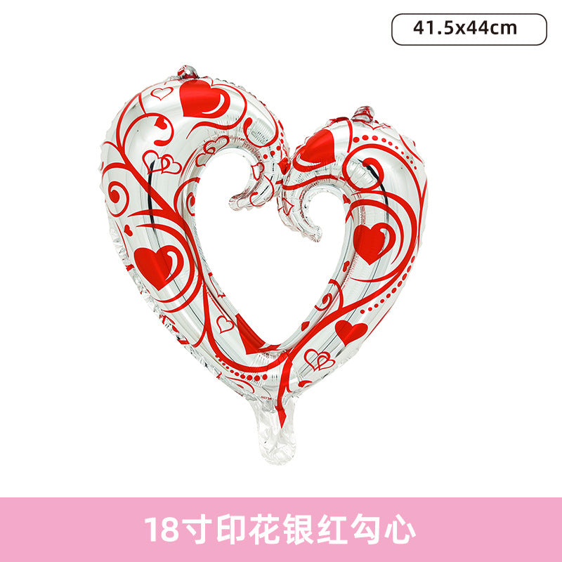 Aluminum Foil Heart Balloons for Valentine Wedding MOQ 50pcs