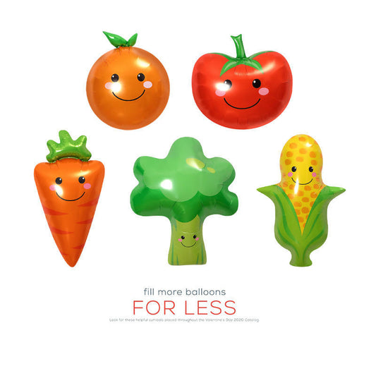 Billion Balloons Summer Fruit and Vegetable Aluminum Fruit Balloon