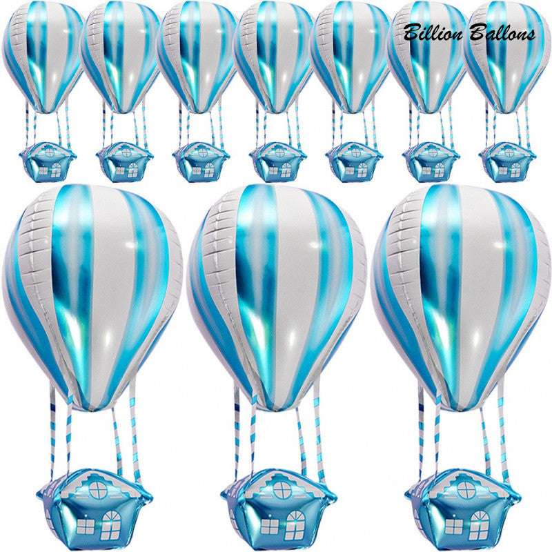 Billion Balloons [READY STOCK]  10 Pcs Kids Decor Hot Air Balloon Shaped Balloons