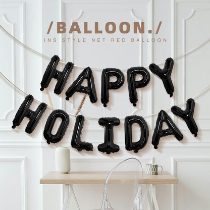 Happy Holidays Aluminum Foil Balloons for decoration