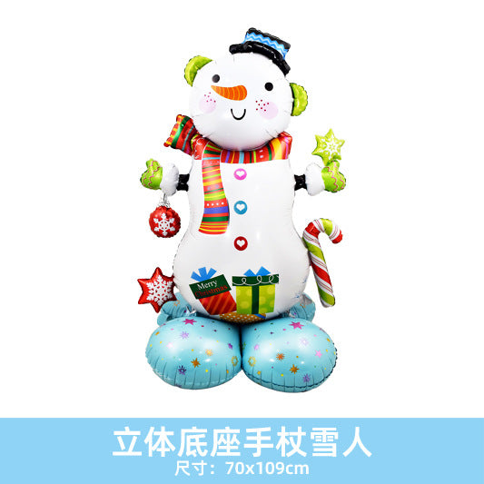 Christmas Party Decor 120cm Tree Santa Balloons Film Min.50PCS
