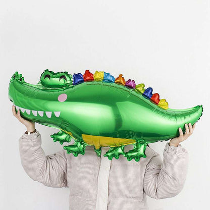 Billion Ballons Large Green Crocodile Backpack Dinosaur Aluminum Foil Balloon