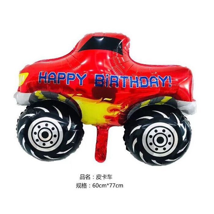 Billion Balloons 4D Car Excavator Fire Truck Ambulance Police Car School Bus Train Vehicle Tank Aluminum Foil Balloon
