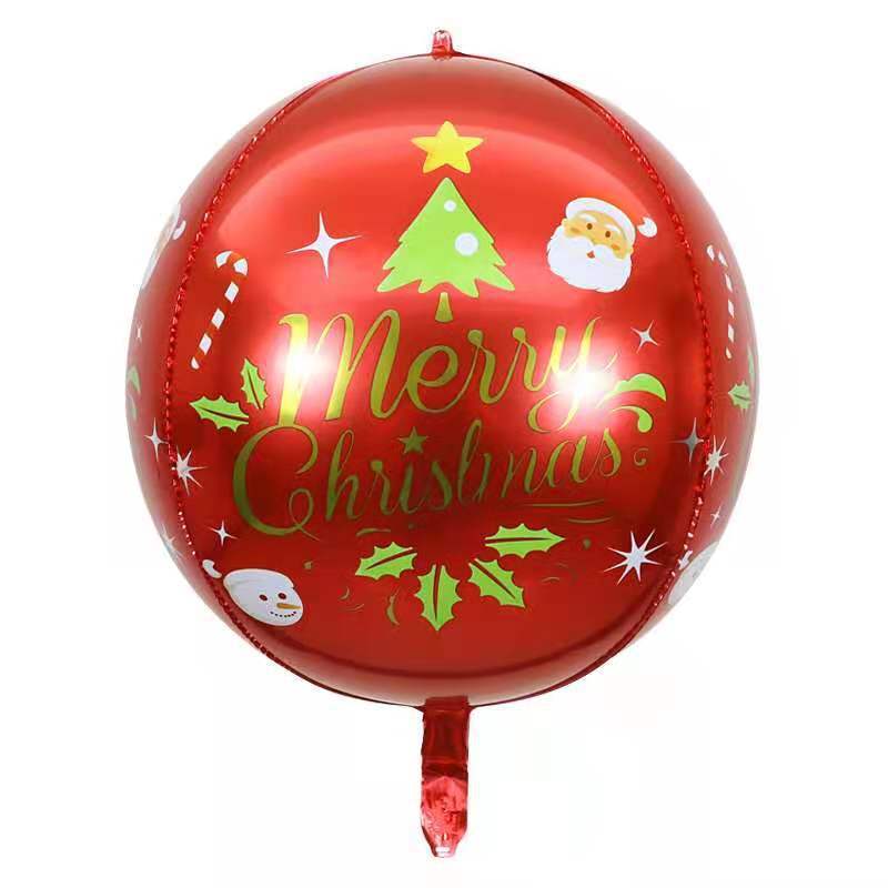 22-Inch 4D Balloon Merry Christmas Aluminum Film Balloon Min.50PCS