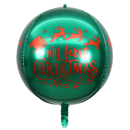 22-Inch 4D Balloon Merry Christmas Aluminum Film Balloon Min.50PCS