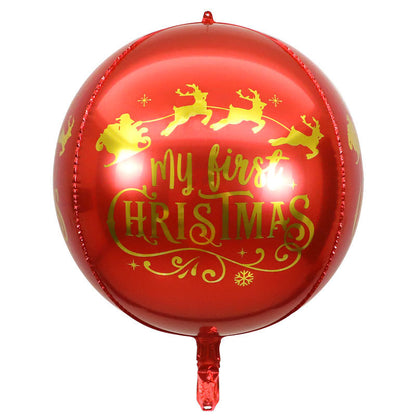 22-Inch 4D Balloon Merry Christmas Aluminum Film Balloon Min.50PCS