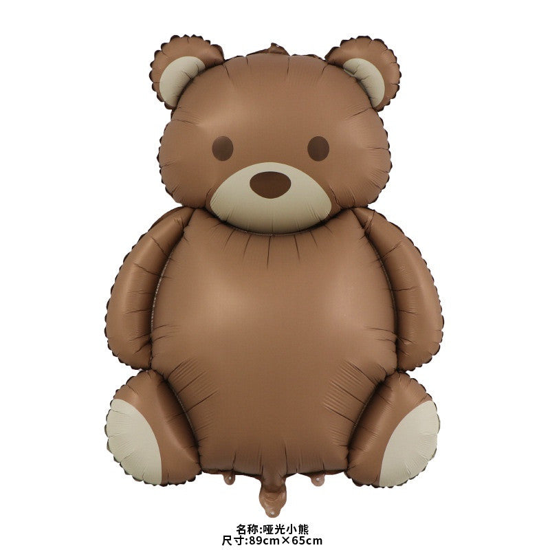 Billion Balloons Matte Frosted Car Airplane Teddy Bear Aluminum Film Balloon Min.50PCS