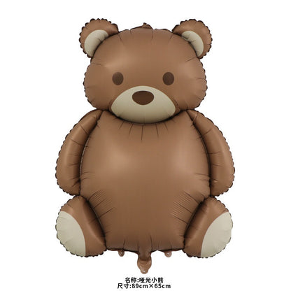 Billion Balloons Matte Frosted Car Airplane Teddy Bear Aluminum Film Balloon Min.50PCS