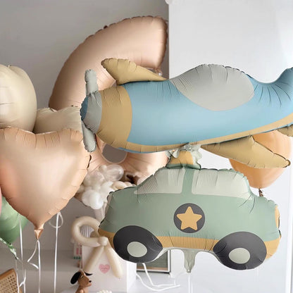 Billion Balloons Matte Frosted Car Airplane Teddy Bear Aluminum Film Balloon Min.50PCS