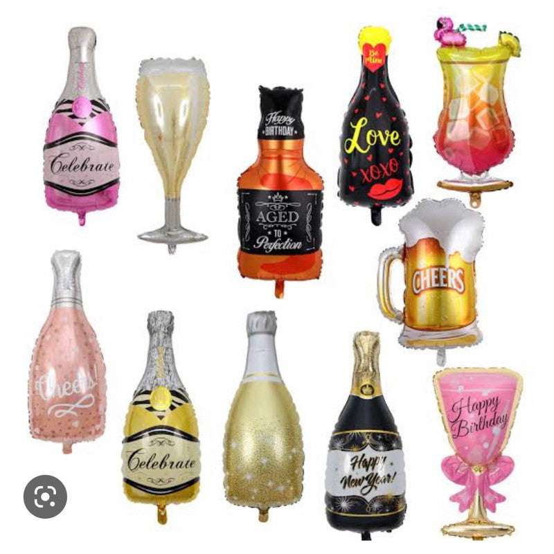 Billion Balloons Big size Champagne Wine Bottle Aluminum Foil Balloon