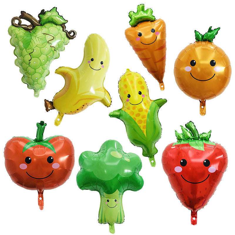Billion Balloons Summer Fruit and Vegetable Aluminum Fruit Balloon