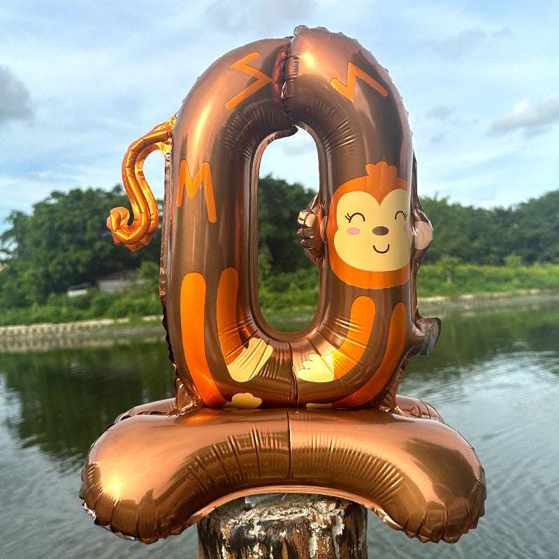 Billion Balloons 40inch Cartoon Animal Shaped Number Balloons