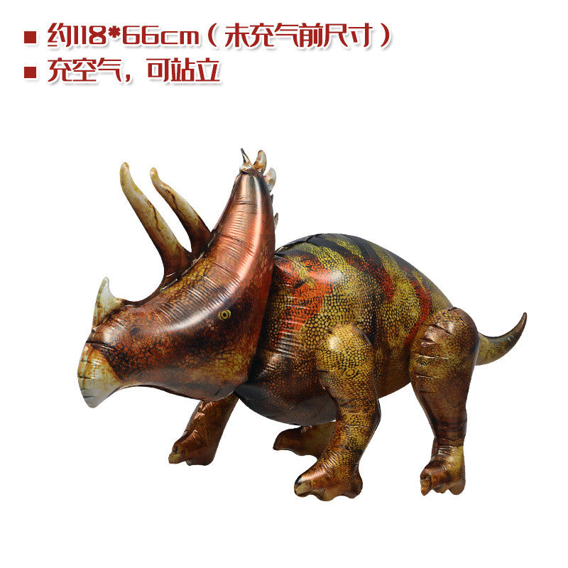 Toys Balloon 4D Standing Simulation Dinosaur Big Size Aluminum Film Balloon