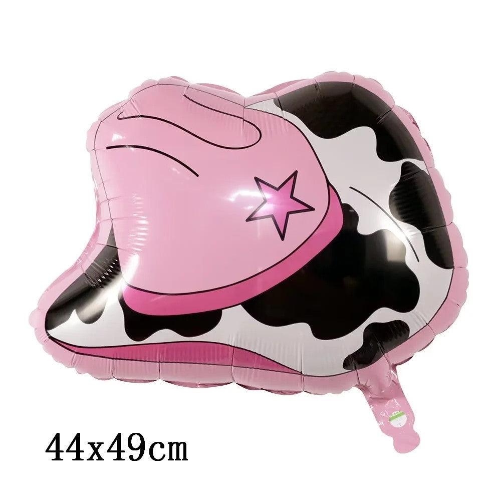 Billion Balloons Western Cowboy Themed Party Horse Shape Boot Balloons Hat Foil Balloon Min.50PCS