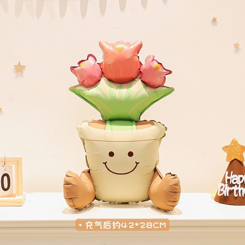 Billion Balloons INS Style Matte Bear Cake Aluminum Film Balloons Min.50PCS