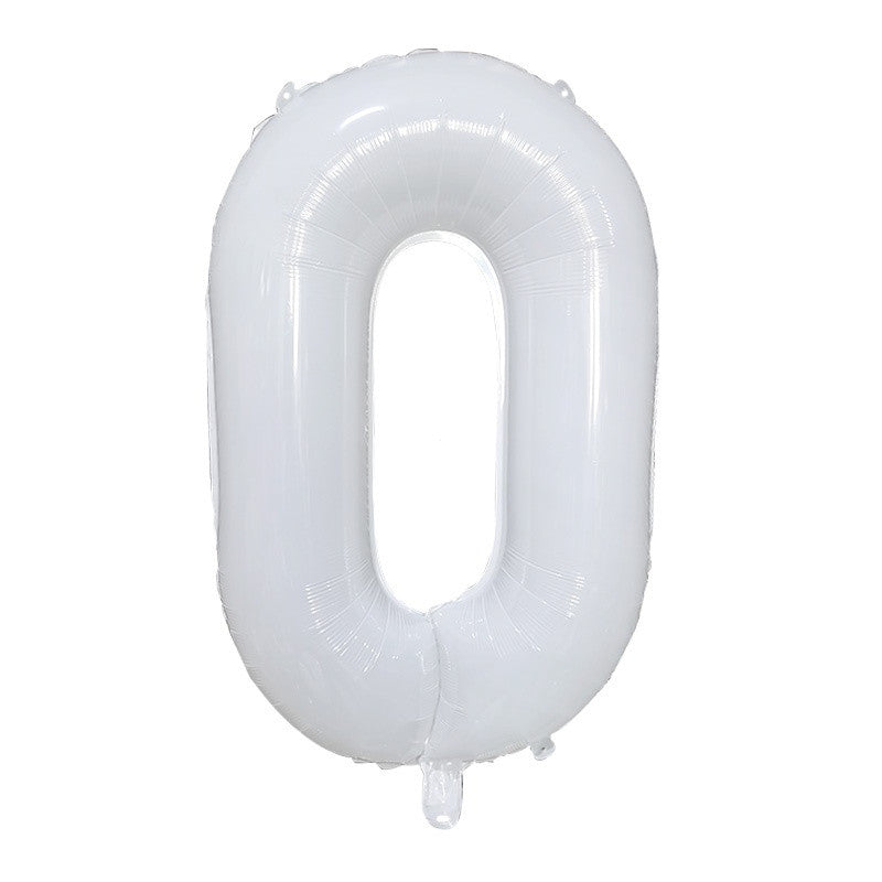 Billion Balloons 32Inches Birthday Anniversary Balloons White Crown Number Foil Balloon