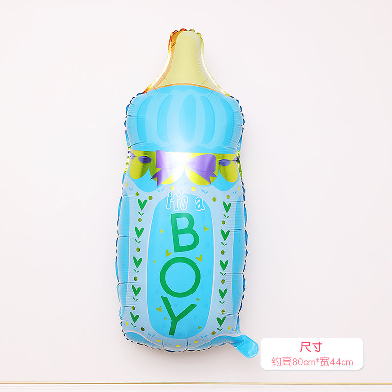 Boys and Girls Foot Bottle Rocking Horse Cake Birthday Foil Balloons Min.50PCS