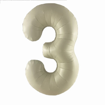 Billion Balloons 32Inch Cream Caramel Color Theme Number Balloons