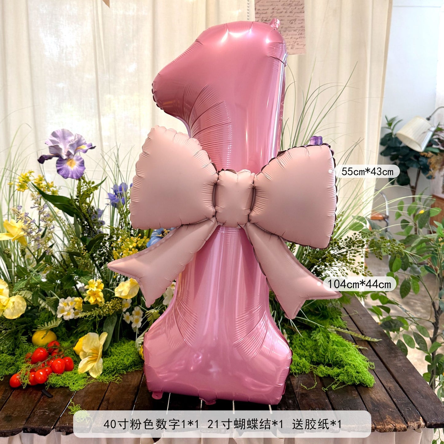 40inch Large Number Matte Bowknot Balloons Baby Birthday Party Decor Min.50PCS